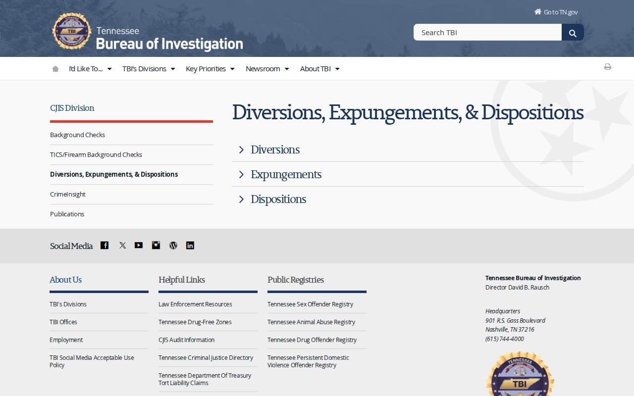 Tennessee expungement process for Hardeman County arrest records